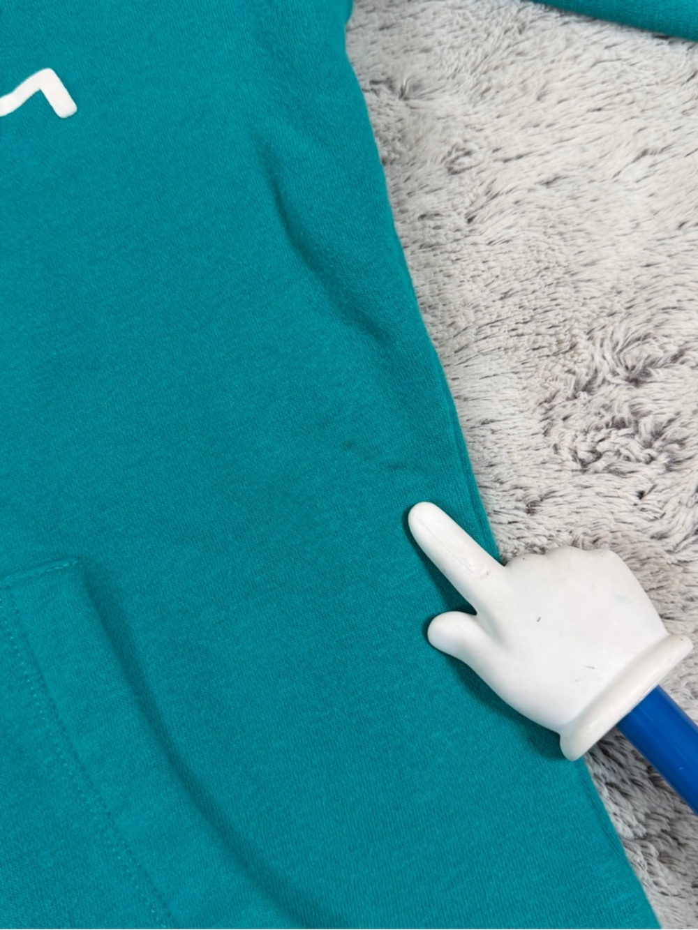 Aéropostale Graphic Long Sleeve Pullover Sweatshirt Hoodie Teal‎ Pink Logo Y2K - Picture 5 of 9